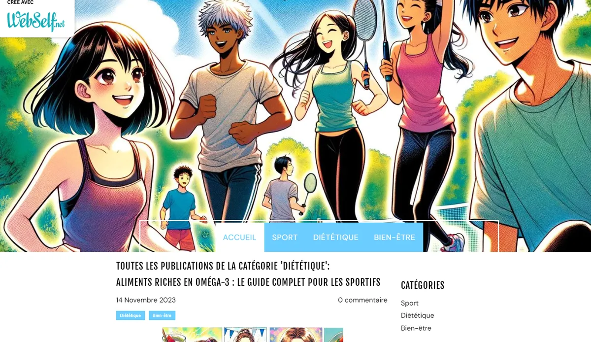 Sportif 68, un blog sport, diététique et bien être dans l'univers du Manga