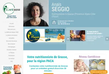 Anaïs SEGGIO TERRAS Nutritionniste Santébiose Maigrir 2000 à Grasse (06)