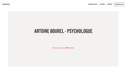 Antoine Bourel - Psychologue